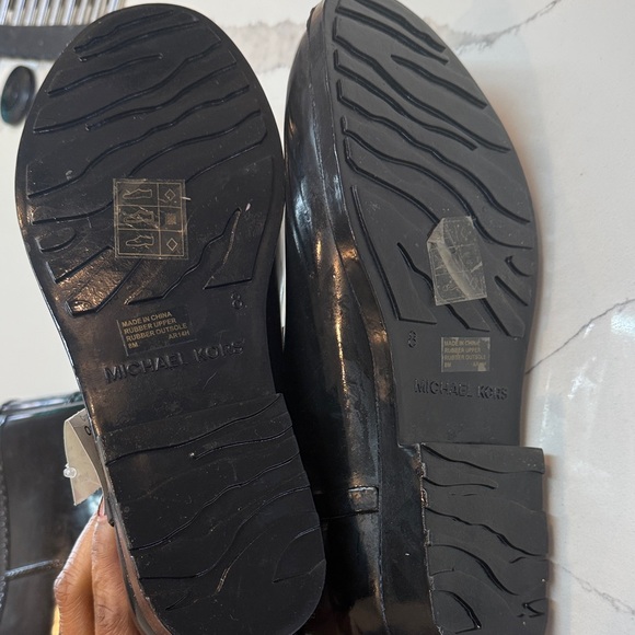 Michael Kors Shiny Black Riding Boots - Picture 5 of 6